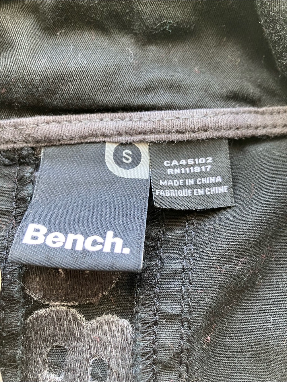 Bench Black Full Zip Mock Neck Short-Sleeve Cotton Jacket Dress Women’s Small - Picture 2 of 14